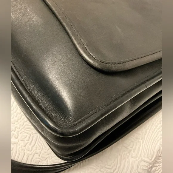 Coach Vintage Legacy Flap Black Leather Bag Purse Handbag Crossbody 9144 - Picture 9 of 16